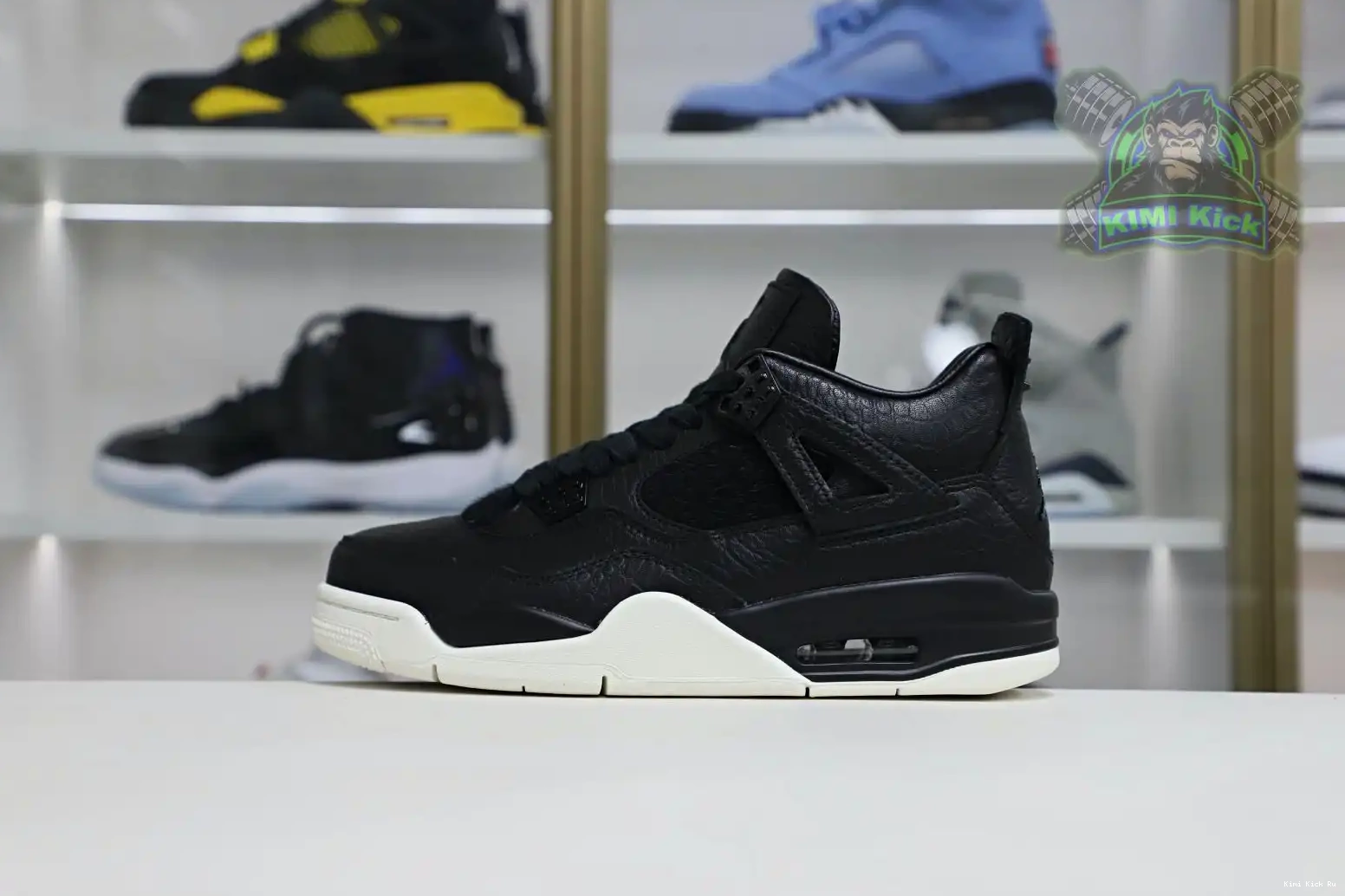 black Jordan Air ponyhair retro Kimikick Jordan 4 0811
